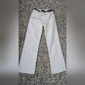 ZARA - High-waisted straight-leg jeans with belt